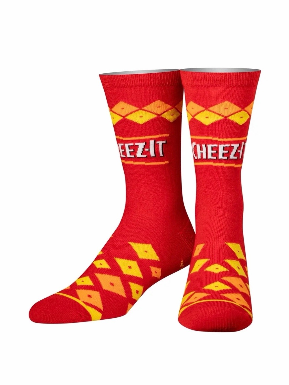 Cheez-It Crew Socks - Fun Snack Logo Design Size 6-12